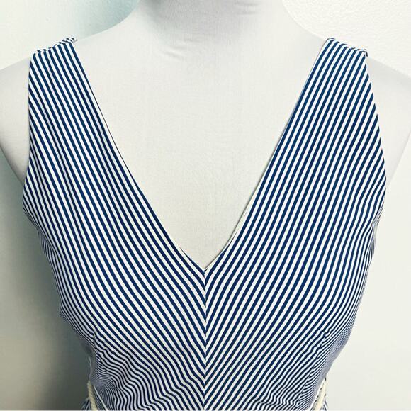 EUC - J Crew Nautical A Line Seersucker Dress - Picture 4 of 8